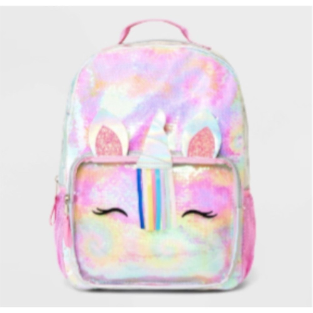 🥥 Cat & Jack Kids' 16 Flip Sequin Unicorn Backpack🆕